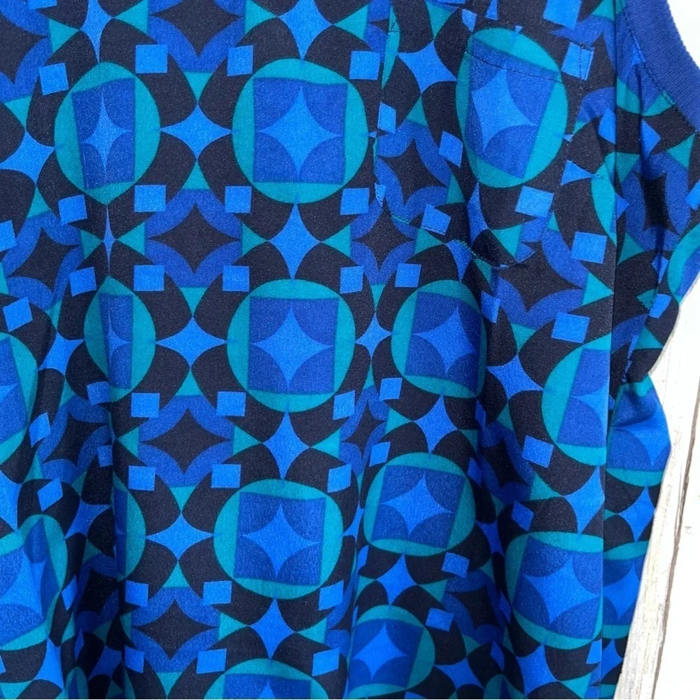 Banana Republic Blue Abstract Jersey tank - Picture 3 of 5